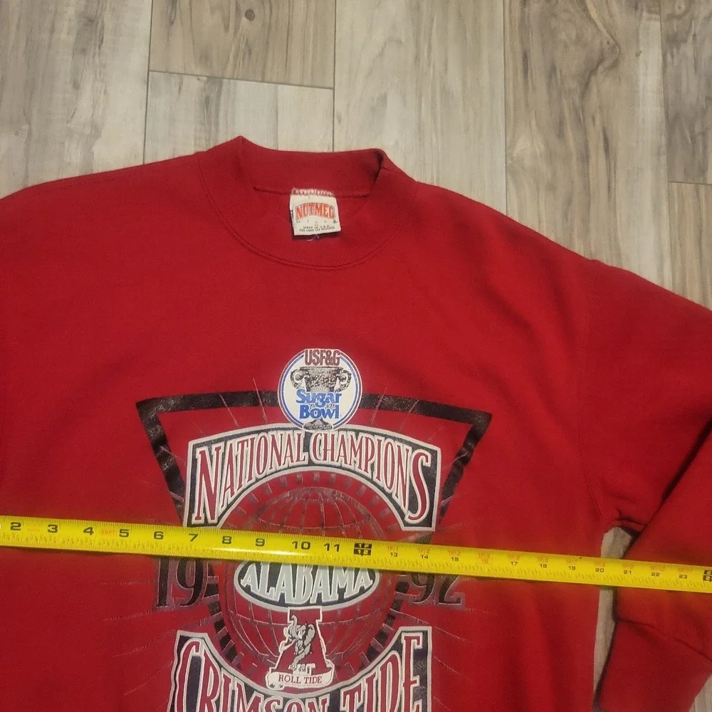 Vintage 90s Alabama Crimson Tide Crewneck Sweatshirt Mens Medium Nutmeg USA Made
